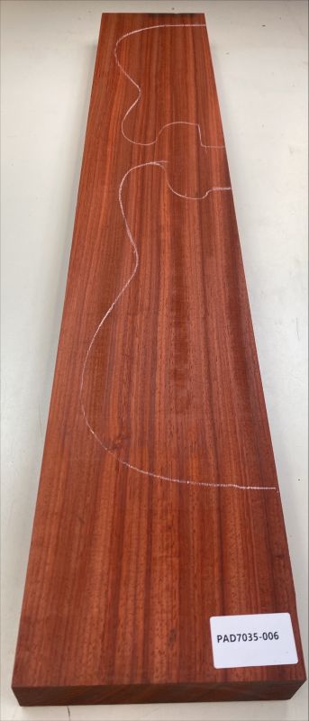 Body Padouk red, 2-pcs., grainmatched, Unique Piece #006